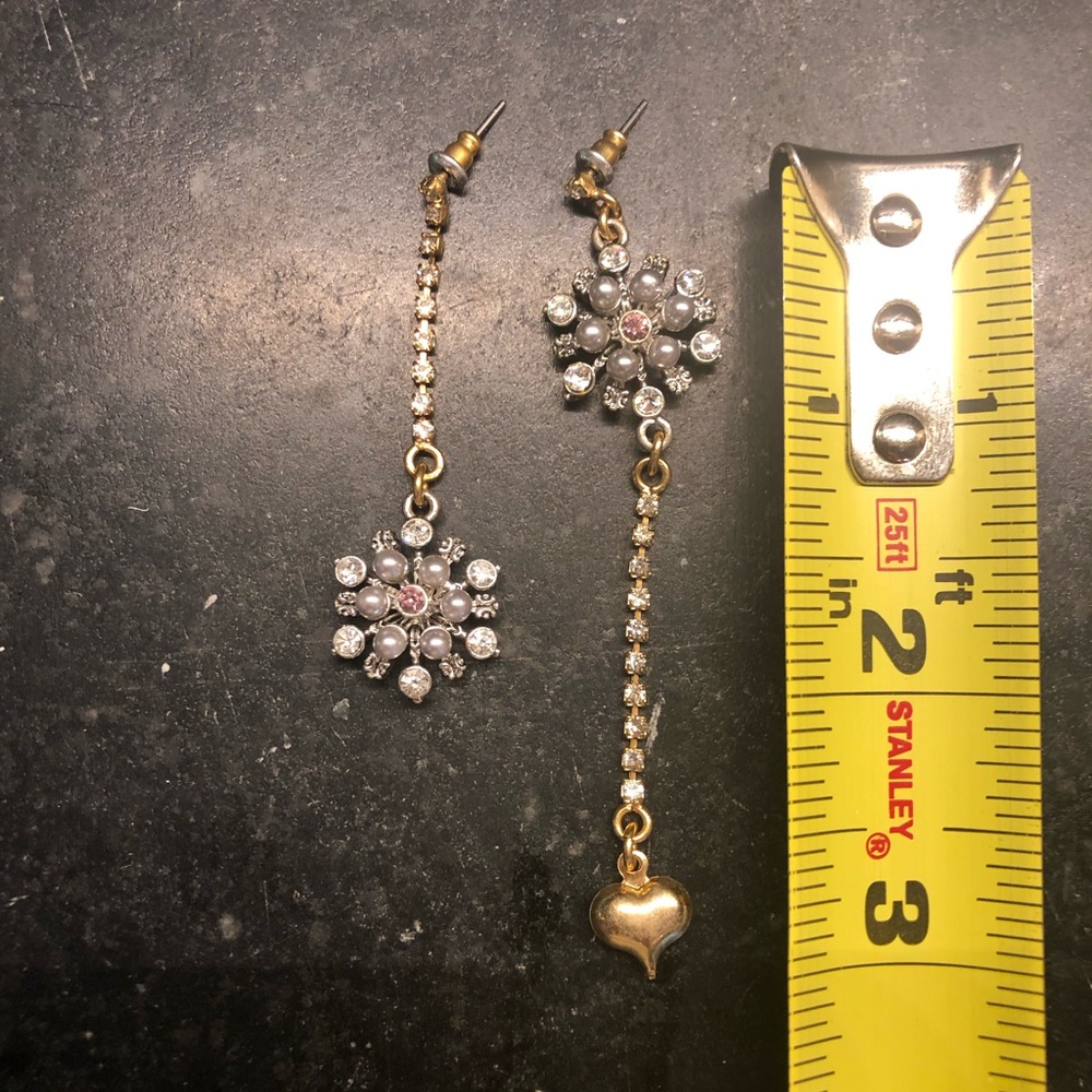 Snowflake earrings.